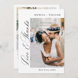 Tarjeta De Agradecimiento Elegante Boda Minimalista 5 Foto