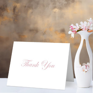 Tarjeta De Agradecimiento Elegante Boda Minimalista Gracias