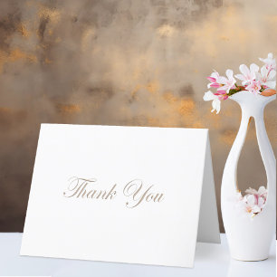 Tarjeta De Agradecimiento Elegante Boda Minimalista Gracias