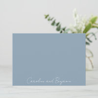 Elegante Boda Minimalista personalizado Dusty Blue
