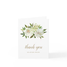 Elegante Boda Moderna Floral Oro Blanco