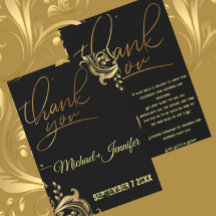 Elegante Boda Personalizada Negra Y Oro