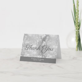 Tarjeta De Agradecimiento Elegante Boda Vintage