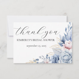 Tarjeta De Agradecimiento elegante Boho Wildflower Baby Shower Gracias