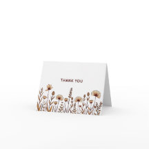 Elegante Boho Wildflower Gracias