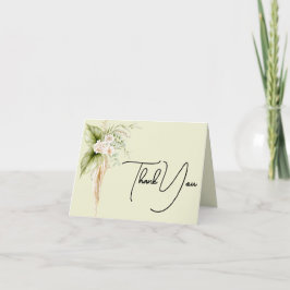 Tarjeta De Agradecimiento Elegante borde floral