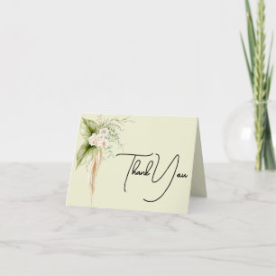 Tarjeta De Agradecimiento Elegante borde floral