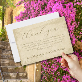 Tarjeta De Agradecimiento Elegante Borde grueso fuera de blanco