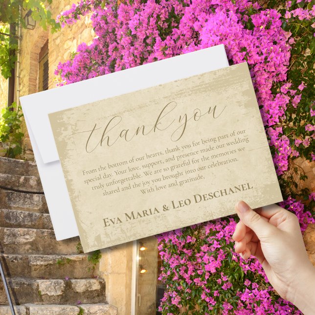 Tarjeta De Agradecimiento Elegante Borde grueso fuera de blanco (Subido por el creador)