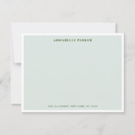 Tarjeta De Agradecimiento Elegante borde simple gris y blanco