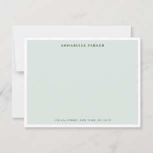 Tarjeta De Agradecimiento Elegante borde simple gris y blanco