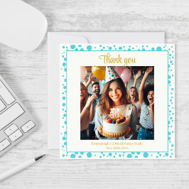 Tarjeta De Agradecimiento Elegante Brunch Blueberry 30° cumpleaños