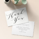Tarjeta De Agradecimiento Elegante caligrafía de escritura Minimalista Graci<br><div class="desc">Una elegante tarjeta de agradecimiento para coincidir con cualquier evento. La parte delantera de la tarjeta incluye "Gracias" en caligrafía de guiones. Las tarjetas se revierten a un mensaje de agradecimiento del personalizado que puede editarse o eliminarse según sus necesidades. Visita nuestra tienda para más diseños.</div>