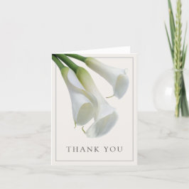 Tarjeta De Agradecimiento Elegante Calla Blanca Lilies Gracias