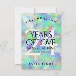 Tarjeta De Agradecimiento Elegante celebración del 24° Aniversario del Boda