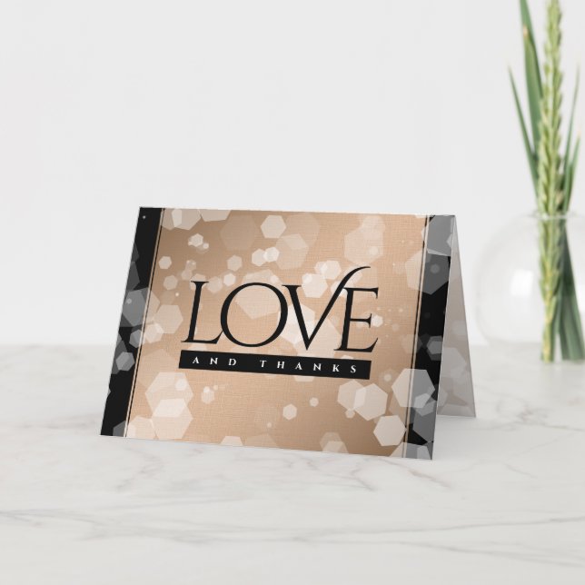 Tarjeta De Agradecimiento Elegante celebración del 28º Aniversario del Boda  (Anverso)