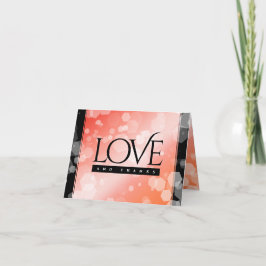 Tarjeta De Agradecimiento Elegante celebración del 35° aniversario del Boda