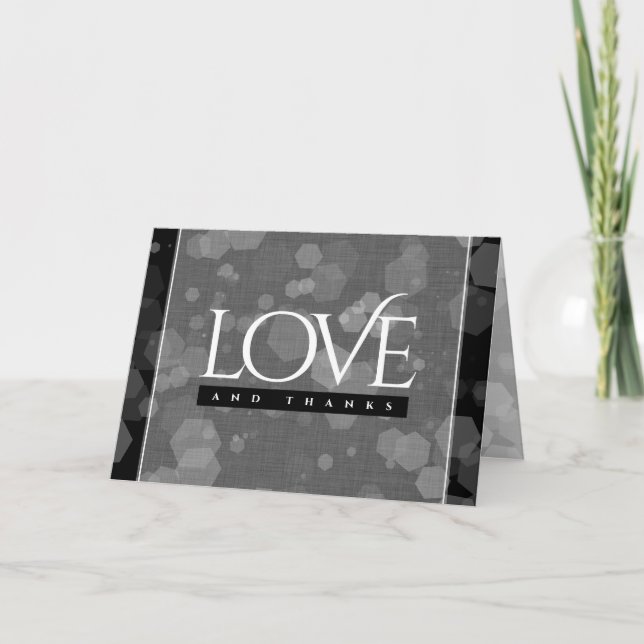 Tarjeta De Agradecimiento Elegante celebración del cuarto aniversario de Bod (Anverso)