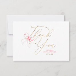 Tarjeta de agradecimiento elegante chic caprichosa