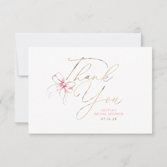 Tarjeta de agradecimiento elegante chic caprichosa (Anverso)