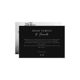 Tarjeta De Agradecimiento Elegante Chic Foto en Blanco y Negro