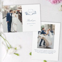 Elegante Classic Dusty Blue Floral Francesa