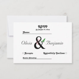 Tarjeta de agradecimiento elegante con ampersand