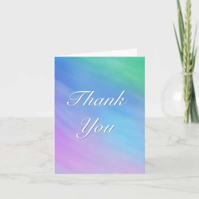 Tarjeta de agradecimiento elegante con cielo de ar (Anverso)