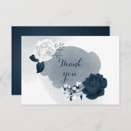 tarjeta de agradecimiento elegante con flores de c