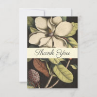 Elegante Crema de Sabio Magnolia Script Floral Bus