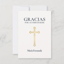 Elegante Cruz de Oro Primera Comunión