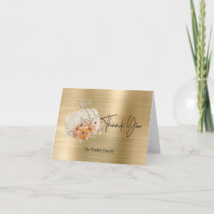 Tarjeta de agradecimiento elegante de Acción de Gr