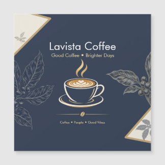 Tarjeta de agradecimiento elegante de café en navi