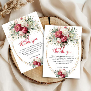 Tarjeta de agradecimiento elegante de lavanda y ve