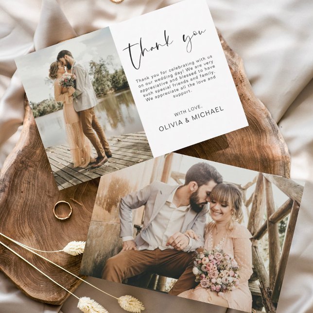 Tarjeta de agradecimiento elegante de simple Boda  (Subido por el creador)