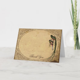 Tarjeta de agradecimiento elegante del pájaro Quet