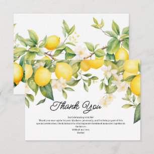 Tarjeta De Agradecimiento Elegante Despedida de Soltera Mediterránea Amarill