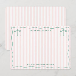 Tarjeta De Agradecimiento Elegante Despedida de Soltera Palm Springs Rosa Ve