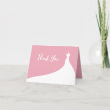 Elegante ducha de novia Gracias rosa