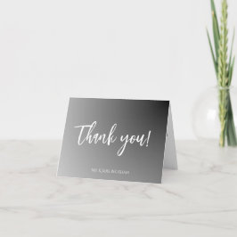 Tarjeta de agradecimiento elegante en blanco y neg