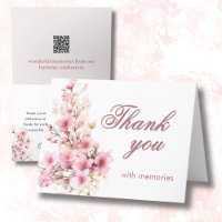 Elegante enlace de foto floral QR de cualquier año