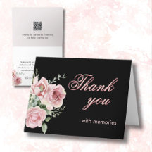 Elegante enlace de foto floral QR de cualquier año