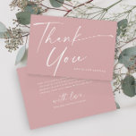 Tarjeta De Agradecimiento Elegante escritura moderna Chicas rosados y polvor<br><div class="desc">Elegante Guión Moderno Dusty Chicas Rosa Baptism Tarjeta De Gracias. Haga clic en el botón personalizar para personalizar este diseño con sus detalles. Para cambiar los colores de fondo y las fuentes, haga clic en el botón editar este diseño para obtener más opciones. Esto es parte de una colección más...</div>