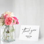 Tarjeta De Agradecimiento Elegante escritura simple contemporánea a mano<br><div class="desc">Los puntos focales destacados de esta suite de diseño presentan gráficos tipográficos creados con un tipo de letra moderno para escritura a mano. En este artículo, el distintivo y elegante tipo de letra se usó para crear una imagen que dice "gracias". Utilice los campos de plantilla para agregar sus datos...</div>