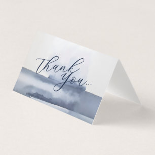 Tarjeta de agradecimiento elegante estilo acuarela