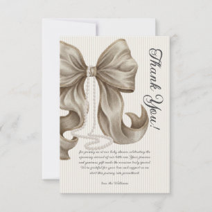 Tarjeta De Agradecimiento Elegante fiesta de bebé de lujo
