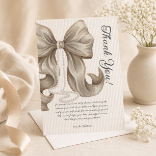 Tarjeta De Agradecimiento Elegante fiesta de bebé de lujo