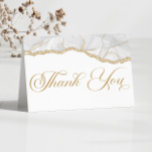 Tarjeta De Agradecimiento Elegante fiesta de cumpleaños de White Gold Agate<br><div class="desc">¡Esta es una elegante carta de agradecimiento de la fiesta de cumpleaños de White Gold Agate!</div>