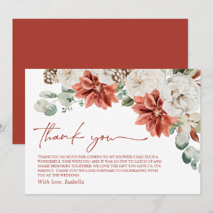 Tarjeta De Agradecimiento Elegante Fiesta de Despedida de Soltera Roja de Na