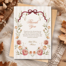 Elegante Fiesta de Shower de Bebé Floral de Otoño
